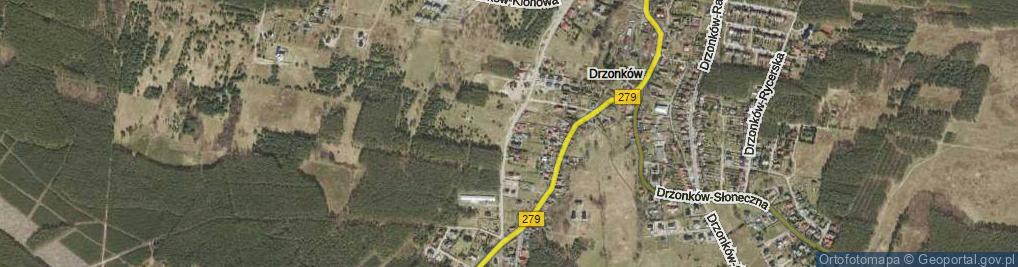 Zdjęcie satelitarne Drzonków-Modrzewiowa ul.